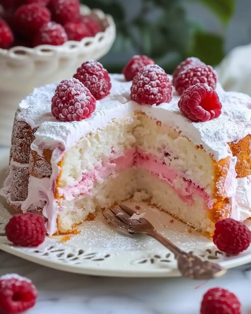 Raspberry Angel Food Cake: Easy Delight for Your Sweet Cravings