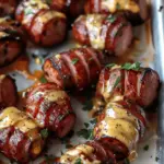 Mustard Hasselback Kielbasa Bites