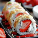 Creative & Cute Strawberry Shortcake Sushi Roll Dessert Recipe