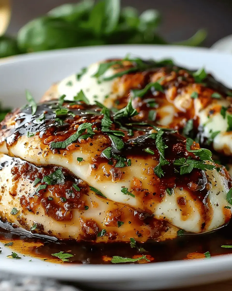 Balsamic Baked Chicken Breast with Mozzarella Cheese: Easy & Delicious