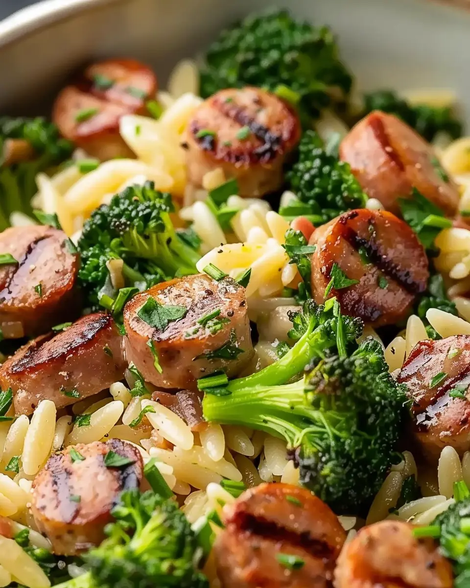 Chicken Sausage and Broccoli Orzo: A Quick and Flavorful Delight