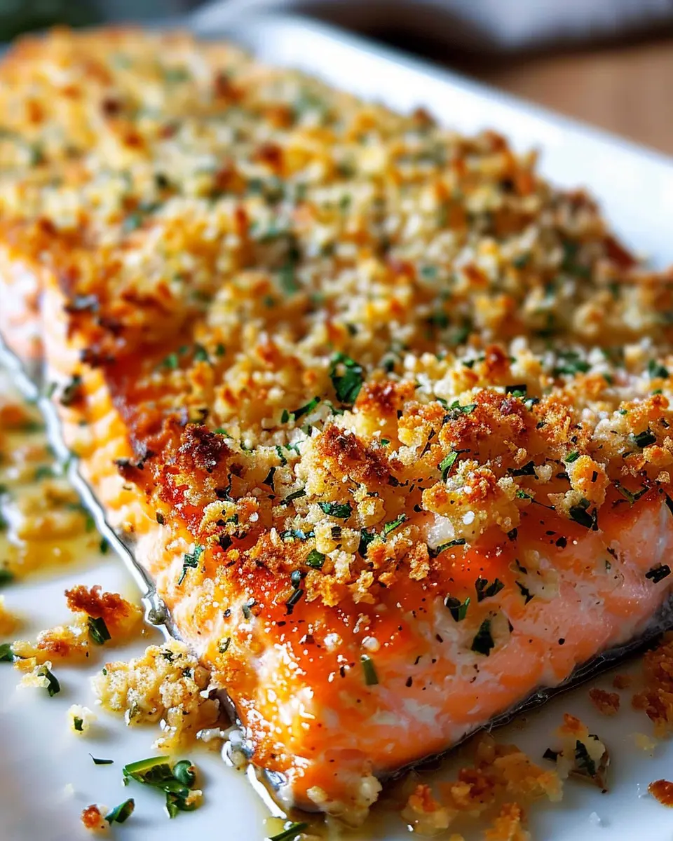 Crispy Parmesan Crusted Baked Salmon: Easy & Flavorful Delight