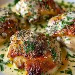 Chicken Thighs with Creamy Garlic Sauce