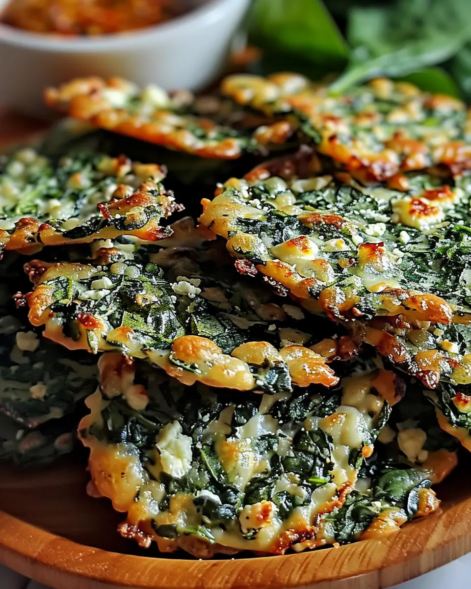 Crispy Spinach and Feta Crisps for Healthy Guilt-Free Snacking