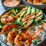 Shrimp Rice Bowls with Spicy Mayo