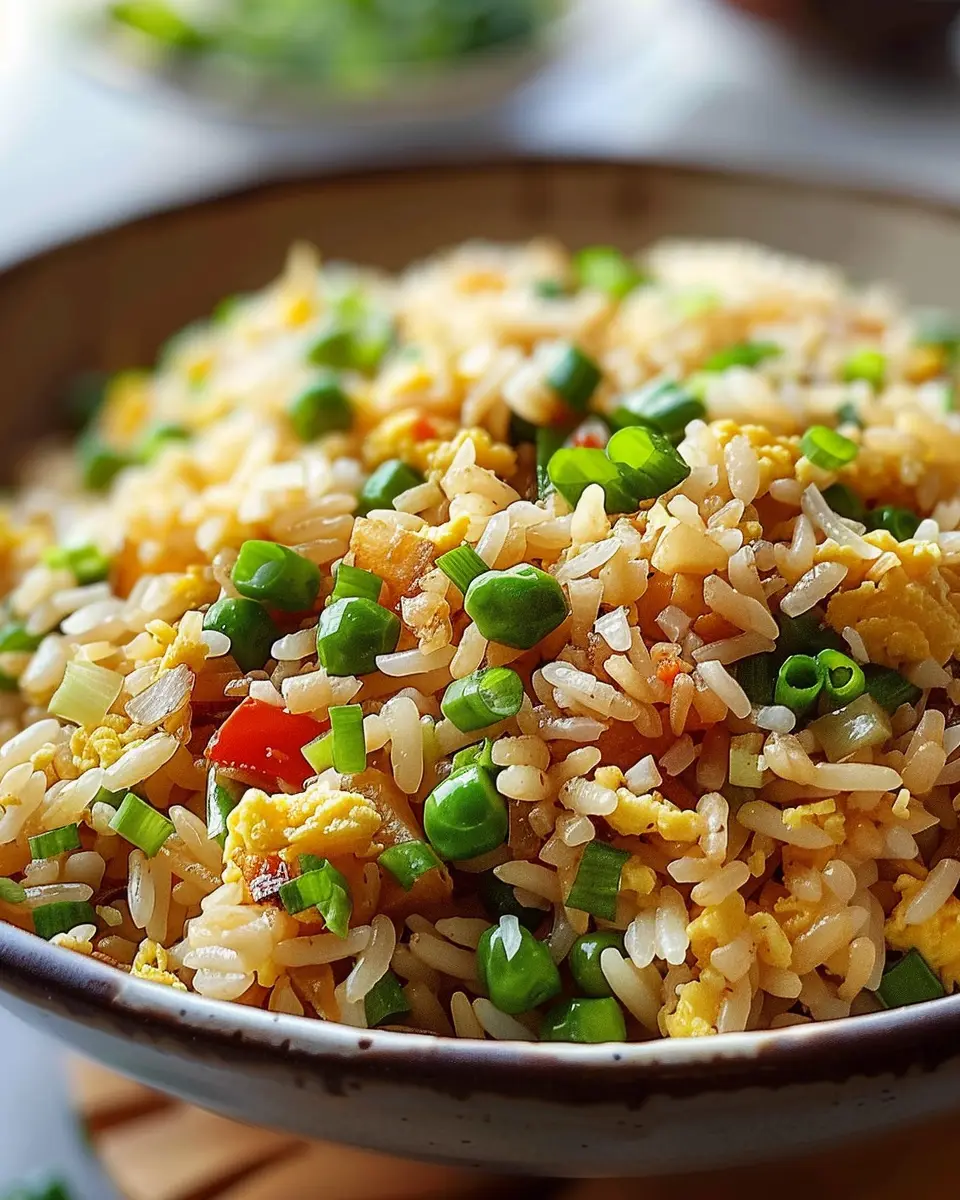 Egg Fried Rice: Easy Recipe with Chicken Ham and Turkey Bacon