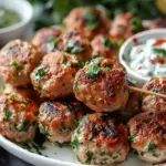 Greek Turkey Meatballs with Tzatzik