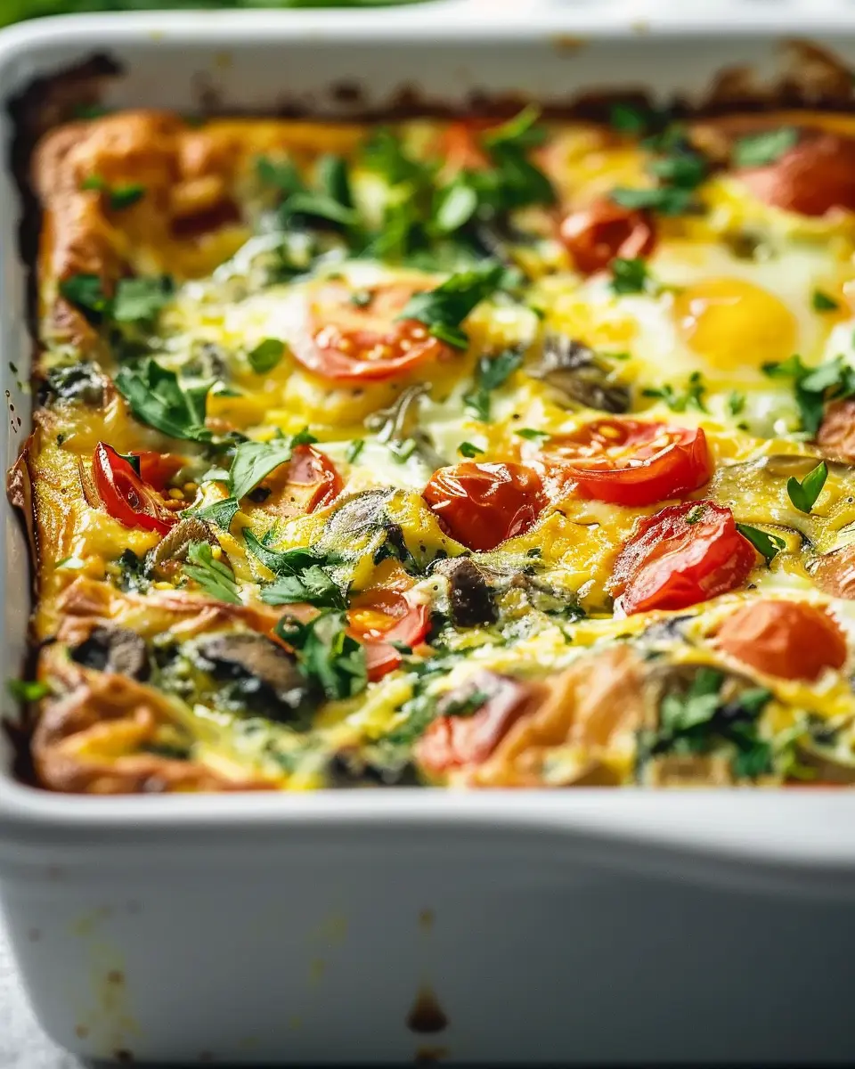 Veggie Breakfast Casserole: Easy Delight with Turkey Bacon and Chicken Ham