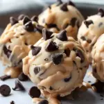 Frozen Greek Yogurt Peanut Butter Bites with Chocolate Chips