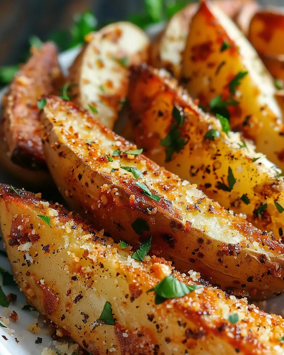 Baked Garlic Parmesan Potato Wedges: Irresistibly Easy Delight