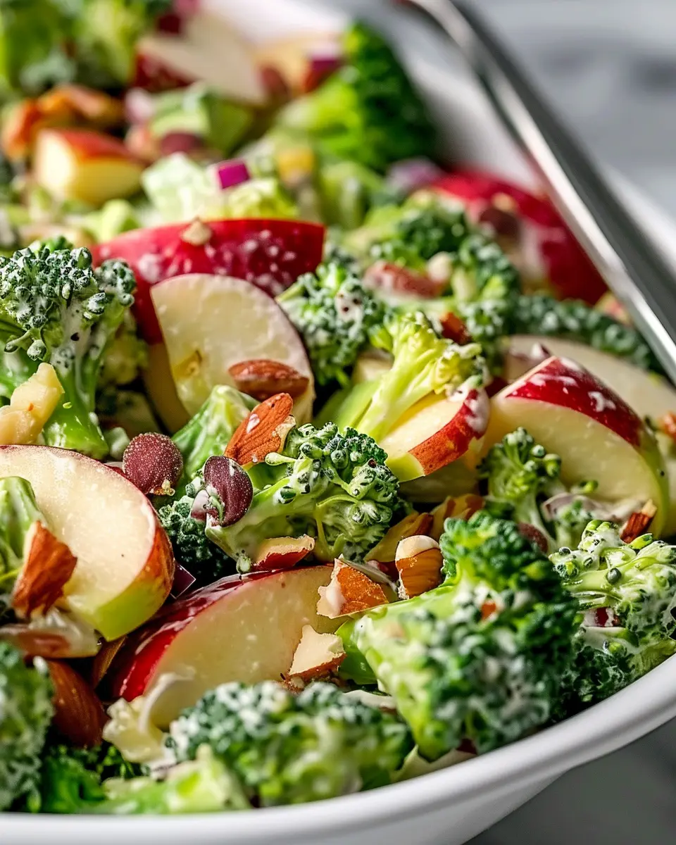 Honeycrisp Apple Broccoli Salad with Turkey Bacon Delight