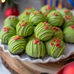 Grinch Oreo Balls with Red Velvet Oreos