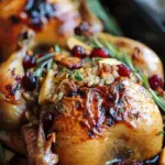 Cornish Hens with Apple-Cranberry Rice Stuffing
