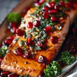 Christmas Salmon with Pomegranate Glaze