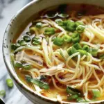 Aromatic Ginger Scallion Chicken Noodle Soup