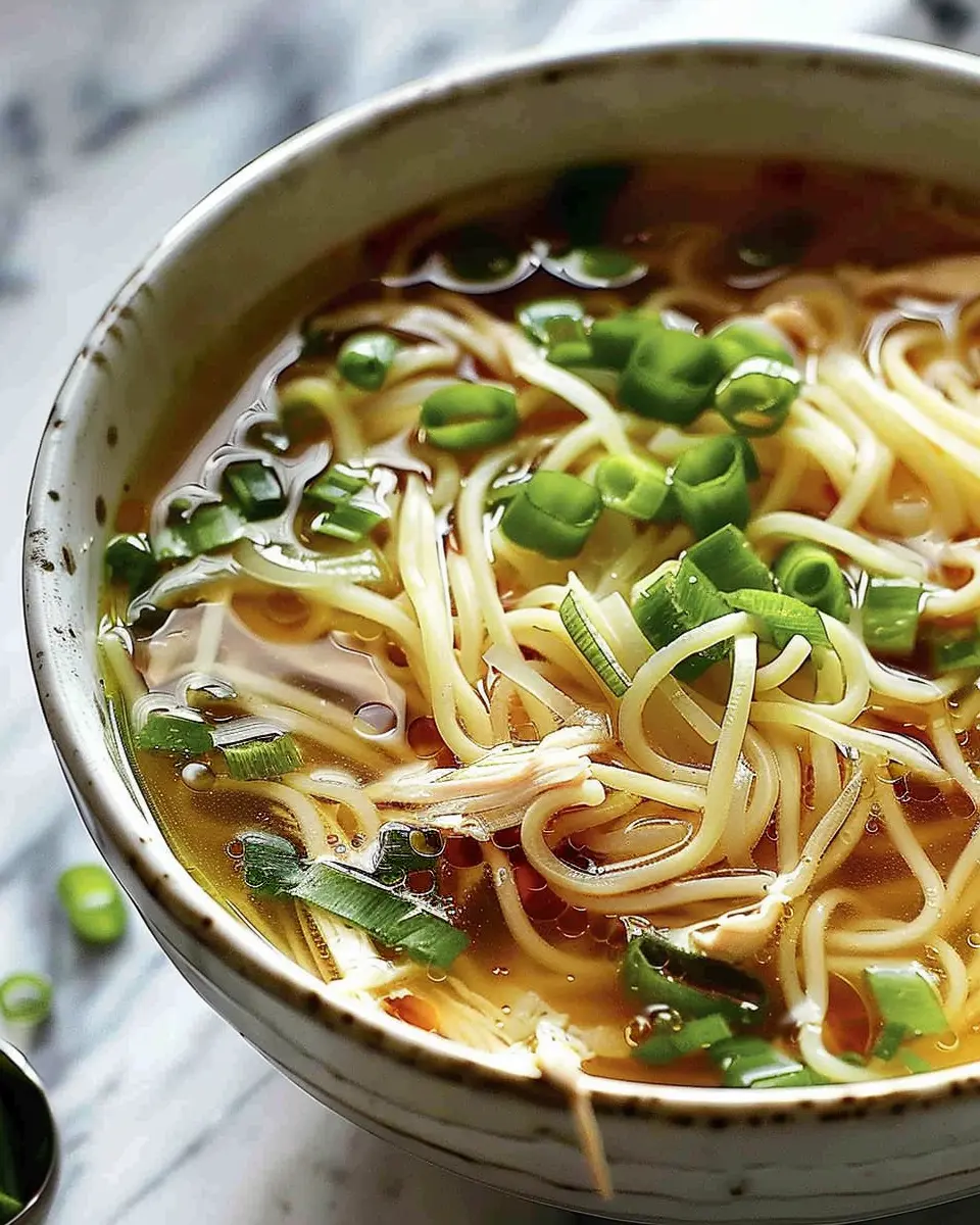 Aromatic Ginger Scallion Chicken Noodle Soup: Best Comfort Food Recipe