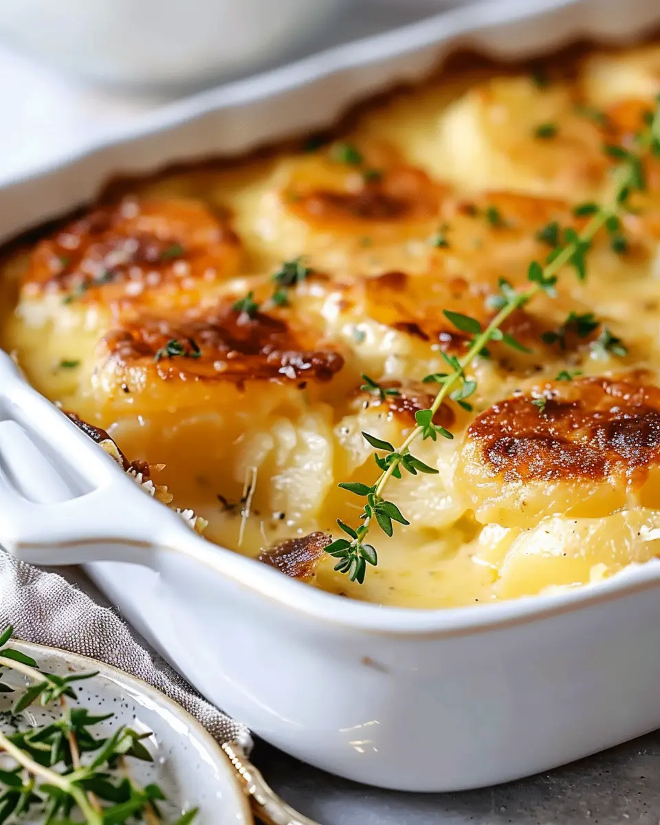 Copycat Ruth’s Chris Potatoes au Gratin with Turkey Bacon Delight