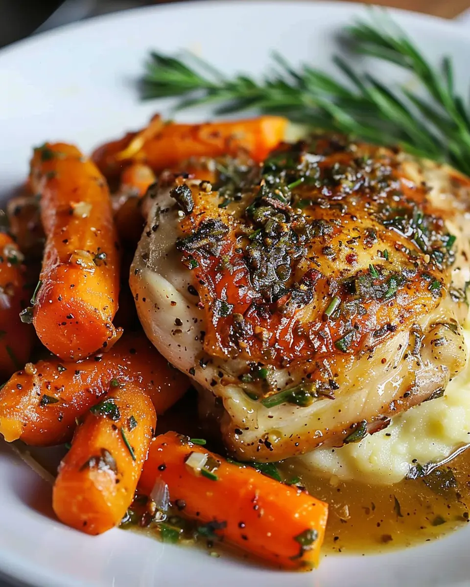 Garlic Herb Chicken &amp; Carrot Plate: Easy Comfort Food Delight
