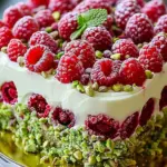Heavenly Pistachio Raspberry Dream Cake