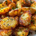 Crispy Parmesan Crusted Potatoes Done in 30 Min