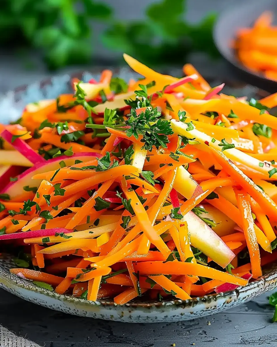 Carrot Apple Salad: A Refreshing Crunch with Turkey Bacon Twist