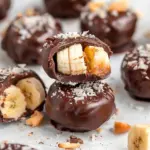 Healthy Chocolate Peanut Butter Banana Bites