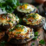 Avocado and Egg Stuffed Portobello Mushrooms