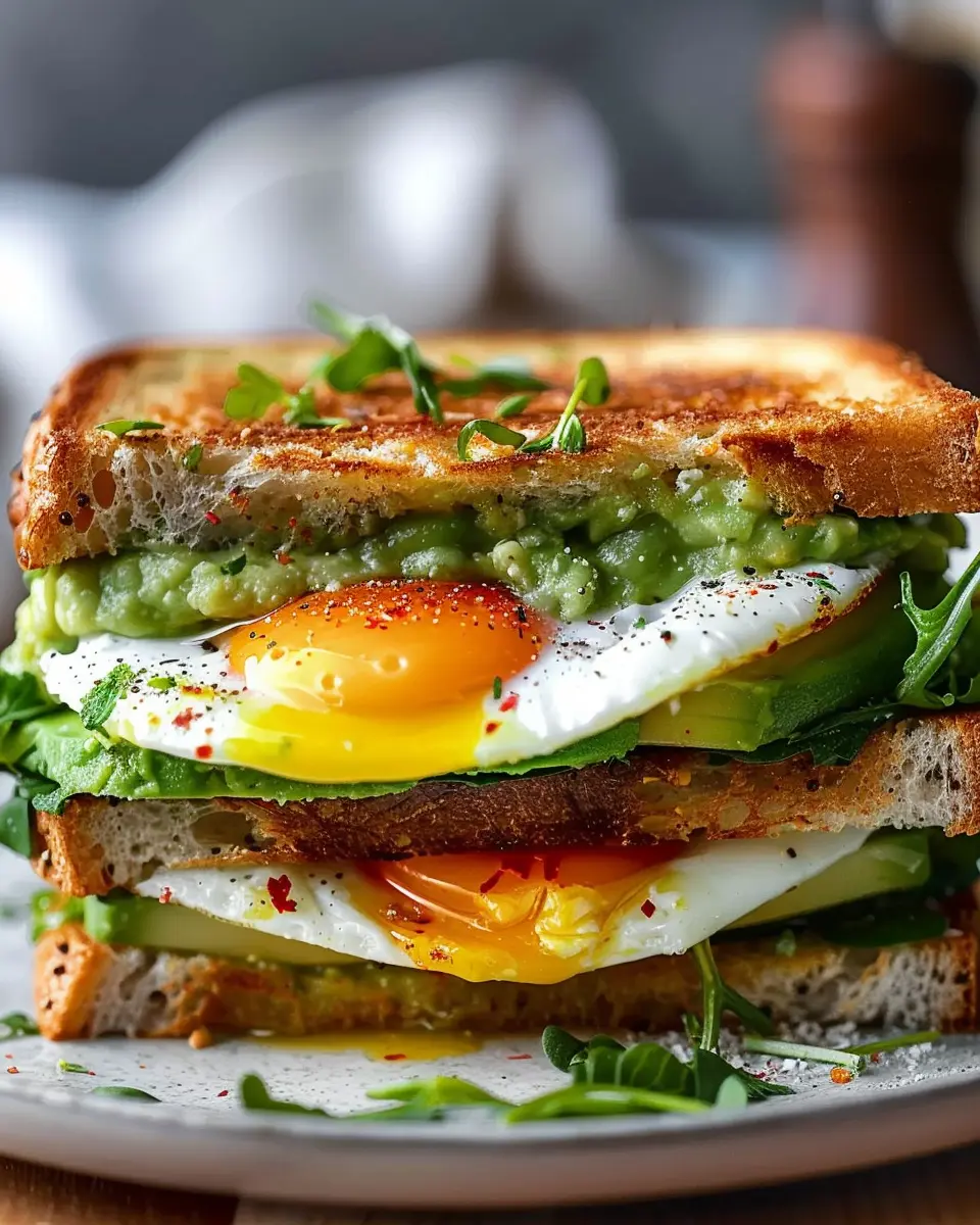 Avocado Egg Breakfast Sandwich You Will Love with Turkey Bacon