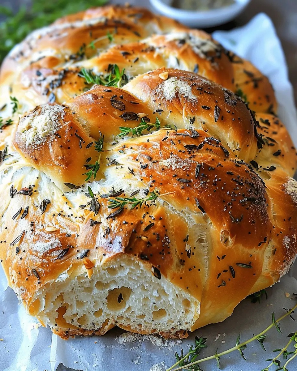 Garlic Herb Braided Bread