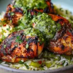 Peruvian Chicken And Rice with Green Sauce
