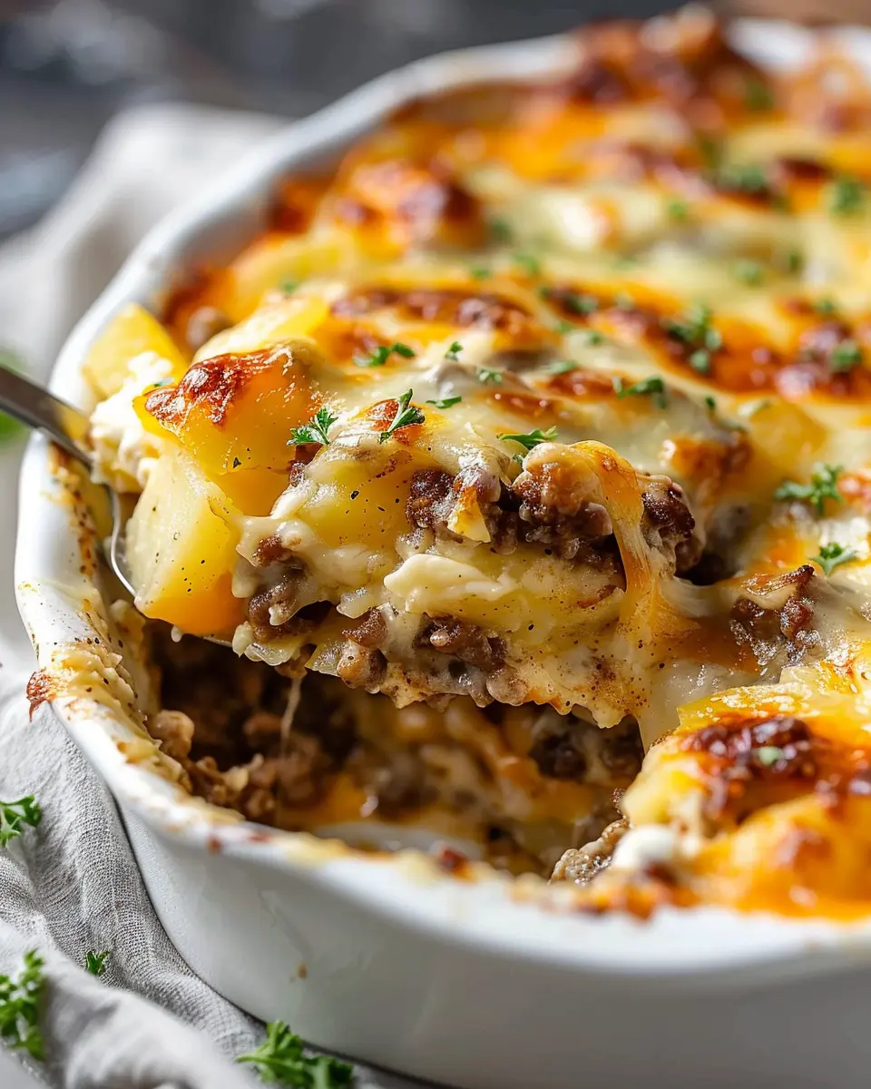 Cheesy Hamburger Potato Casserole: A Cozy Comfort Food Delight