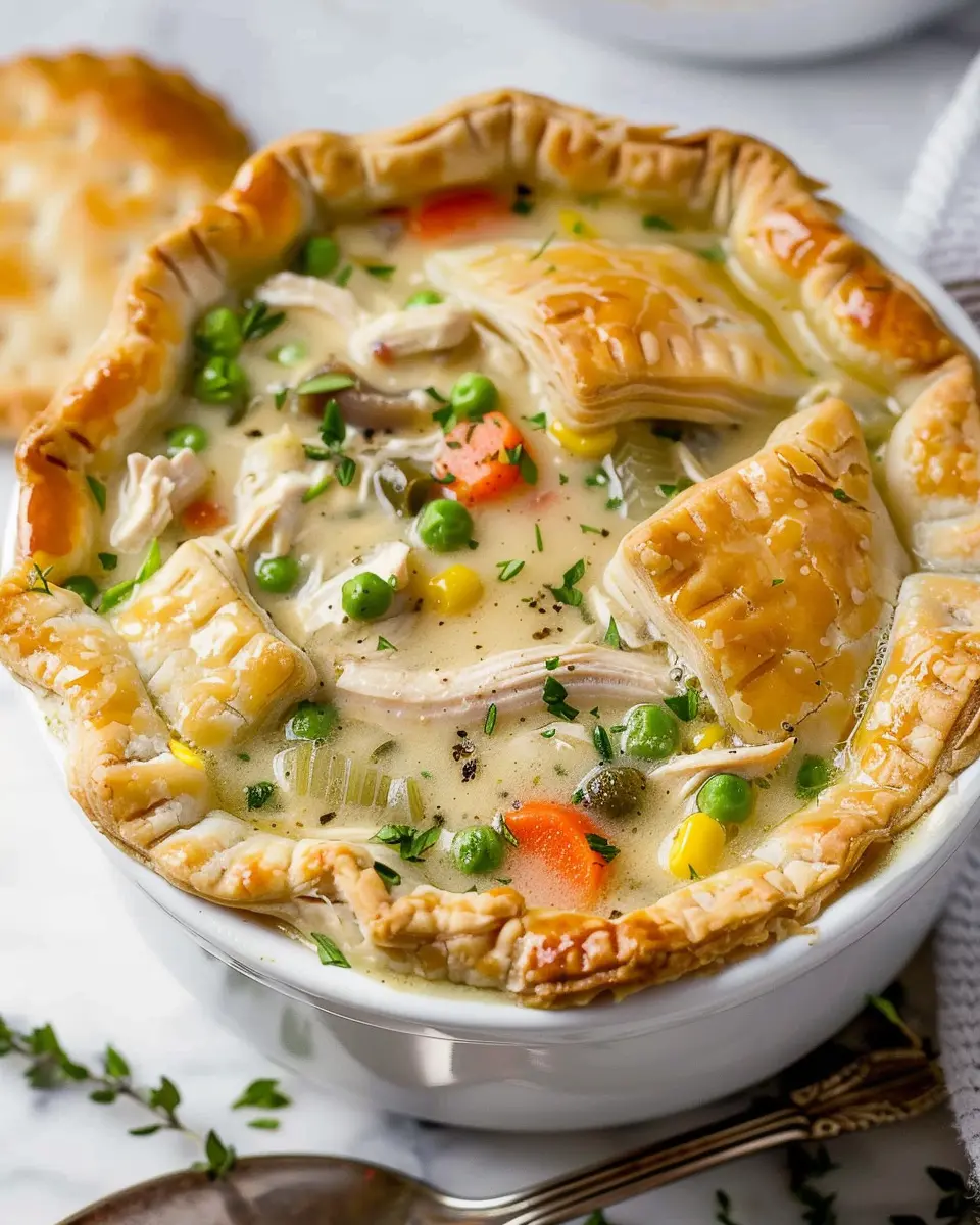 Chicken Pot Pie Soup Recipe: Cozy Comfort with Turkey Bacon and Chicken Ham