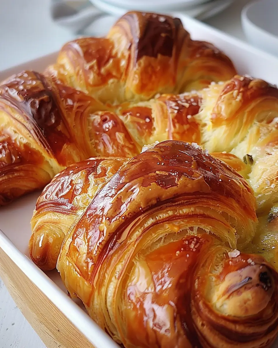 Croissant Bake: Easy Turkey Bacon and Chicken Ham Delight