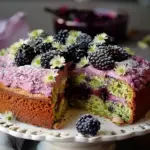 Pistachio and Blackberry Olive Oil Cake Recipe
