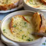 Traditional Country French Style Garlic Soup
