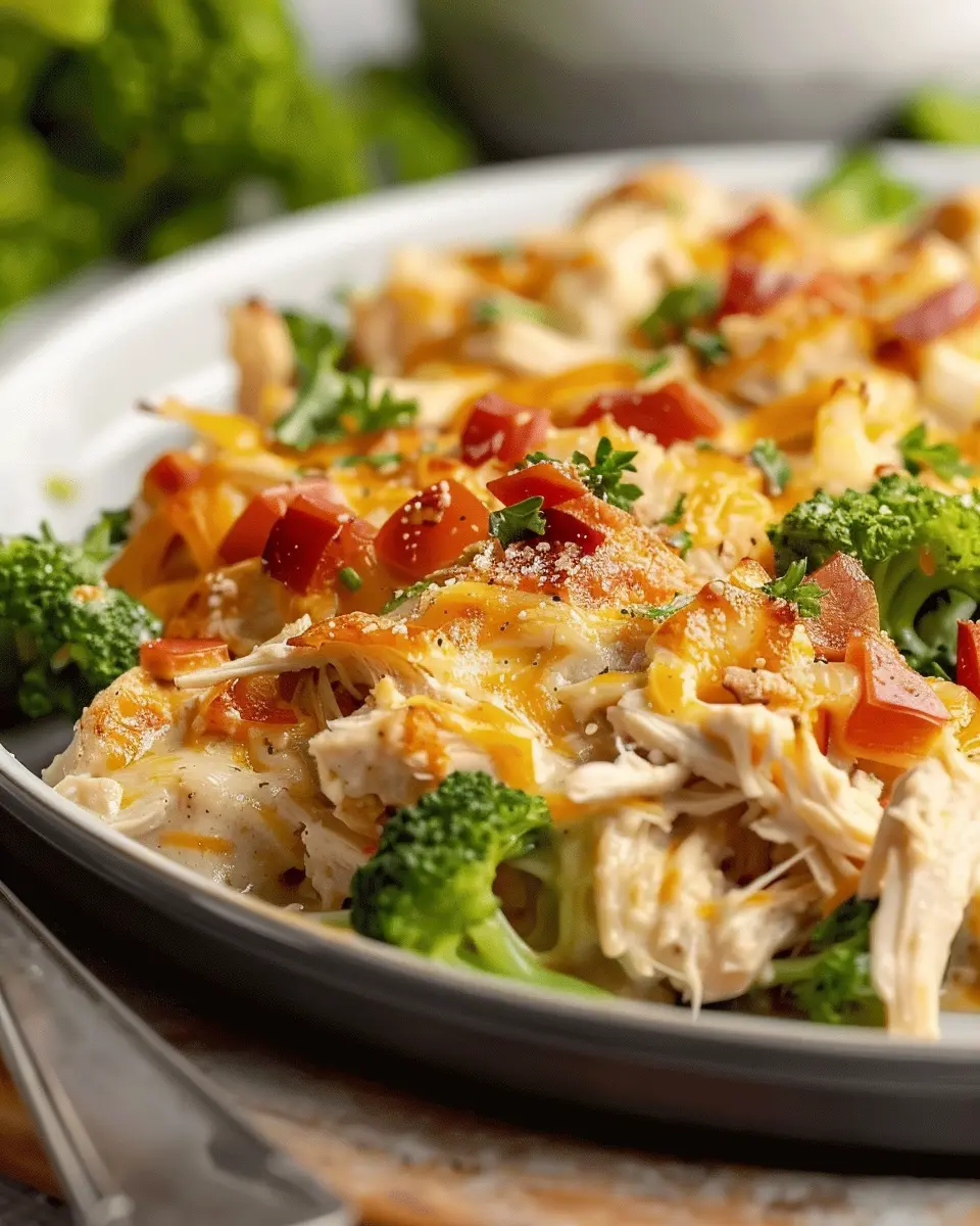 Easy Low Carb Chicken Casserole with Turkey Bacon Delight