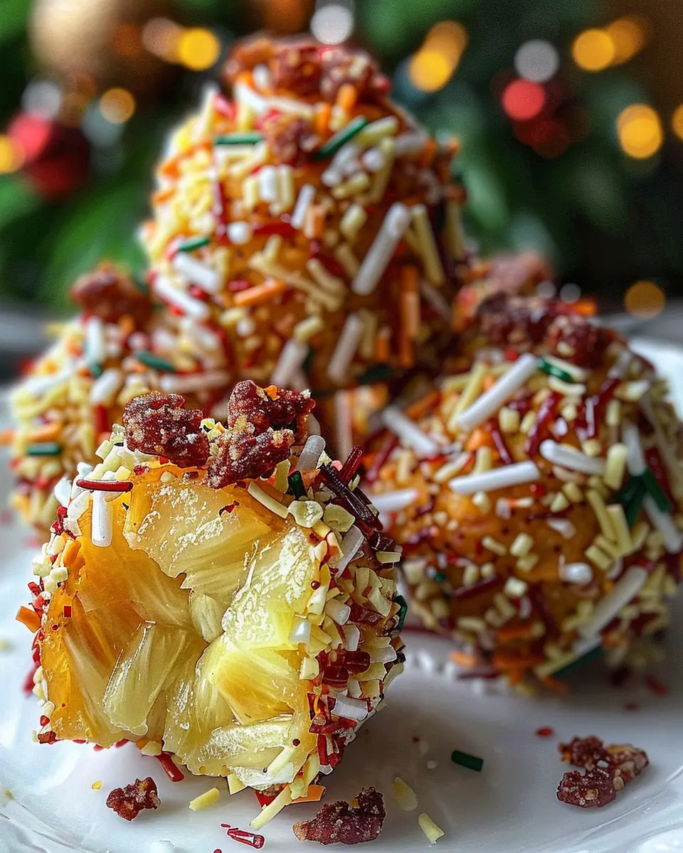 Pineapple Christmas Balls: Easy Festive Treats with Turkey Bacon