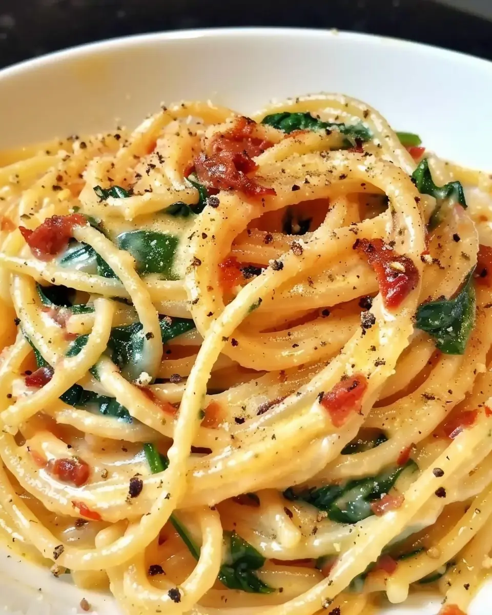 Spaghetti Spinach Sun-Dried Tomato Cream Sauce: Easy Weeknight Delight