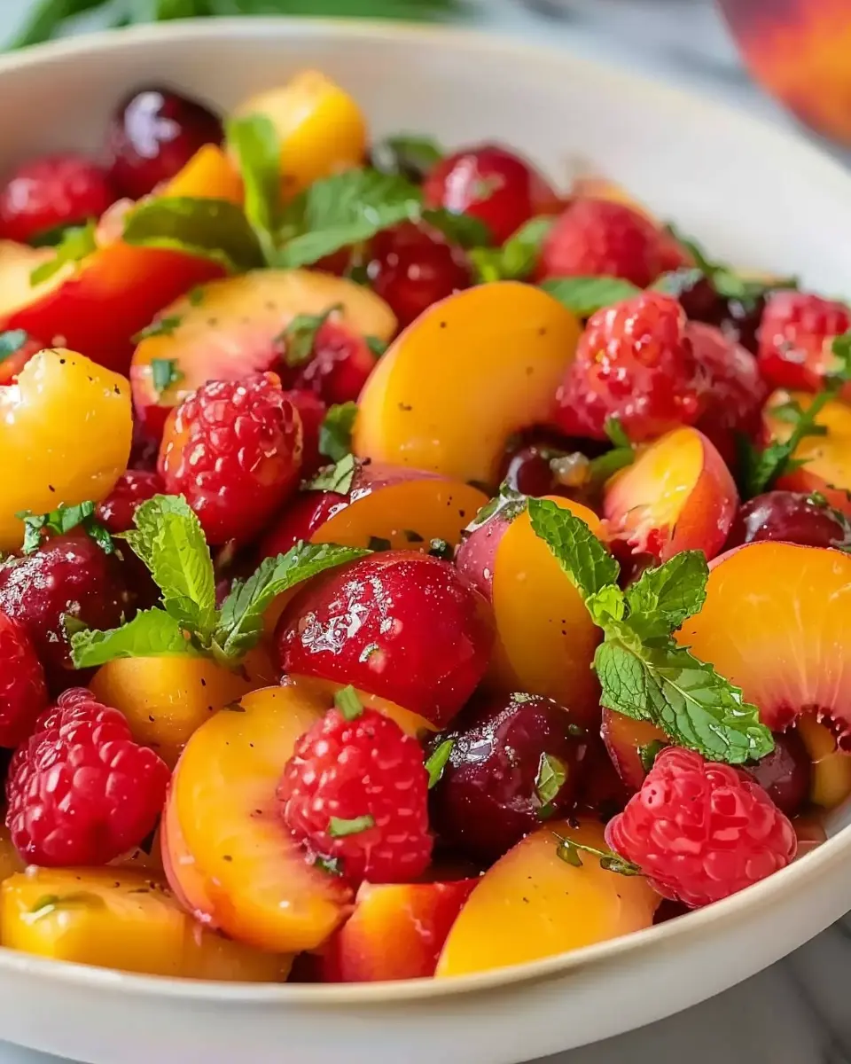 Summer Peach Fruit Salad